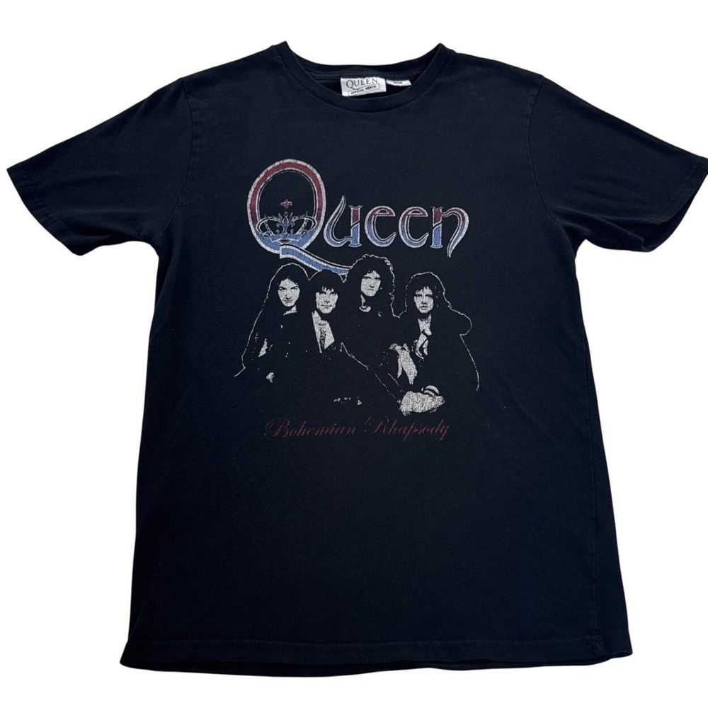 Cotton On Queen T-Shirt Mens Small Black Excellent Bohemian Rhapsody Graphic Tee